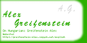 alex greifenstein business card